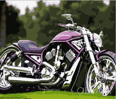 Набор для росписи по номерам Фиолетовый байк Strateg размером 40х50 см HH083 ish. . фото 1