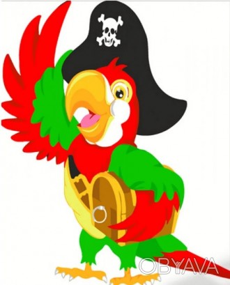 Набор для росписи Попугай-пират Strateg размером 30х30 см ES125 ish 
Отправка то. . фото 1