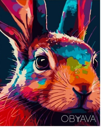 Набор для росписи цветных кроликов Strateg размером 30х40 см SS6748 ish 
Отправк. . фото 1