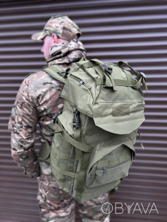 
 
 Рюкзак тактичний 50 л 
Рюкзак тактичний A51 призначений для військових, тури. . фото 1