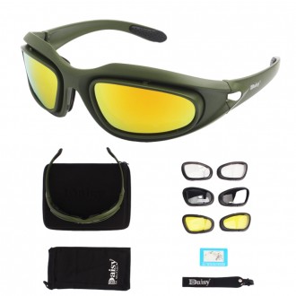 
 
 тактичні окуляри зі знімними дужками 4 типи лінз (чорні – поляризовані, кори. . фото 2