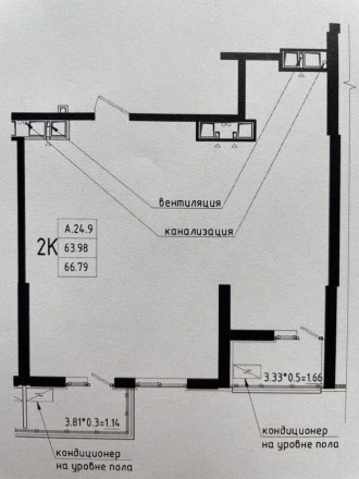 2 кімнатна квартира в Приморському районі, Аркадія. Загальна площа квартири 67 м. Приморский. фото 11