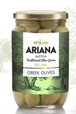 Оливки, Зеленые оливки сорт Халкидики фаршированные миндалем, GREEN OLIVES OF CH. . фото 2