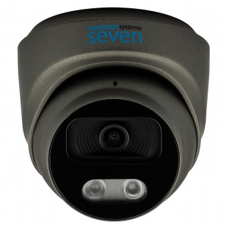 SEVEN IP-7212PA black — це купольна 2-х мегапіксельна IP-відеокамера з вбудовани. . фото 2