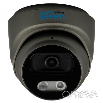SEVEN IP-7212PA black — це купольна 2-х мегапіксельна IP-відеокамера з вбудовани. . фото 1