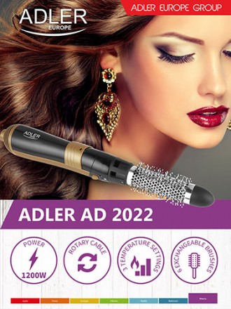 Стайлер Adler AD 2022 (6 насадок)
Відмінний вибір для леді, яка хоче підкреслити. . фото 4