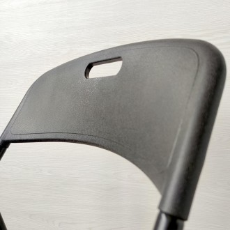 
 Складной стул чёрный SW-00001608 Материал: сиденье и спинка выполнены из полип. . фото 5