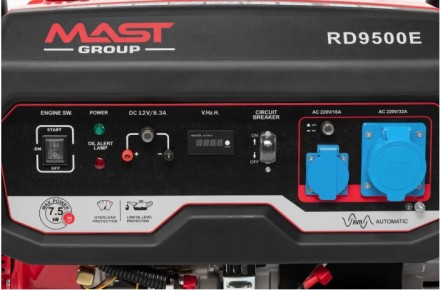  
Бензиновий генератор (7.5 кВт) MAST GROUP RD9500E
Генератор Mast Group RD9500E. . фото 3