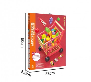 Детская тележка для супермаркета с продуктами арт. W 071 A
Тележка для супермарк. . фото 6