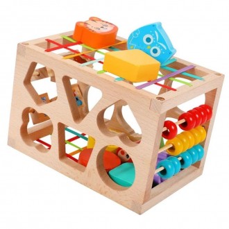 Деревянная развивающая игрушка (сортер с резинками и фигурами, счеты, пальчикова. . фото 6
