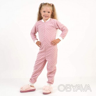 Мягкая теплая пижама выполнена в форме комбинезона - удобного, практичного и сти. . фото 1
