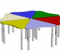 В комплекте 6 шт столов + 6 стульчиков
Стол детский Ромашка предназначен для обо. . фото 3