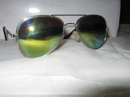 Стильні сонцезахисні підліткові окуляри авіатор дзеркальні унісекс. Металева тон. . фото 6