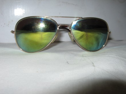 Стильні сонцезахисні підліткові окуляри авіатор дзеркальні унісекс. Металева тон. . фото 8