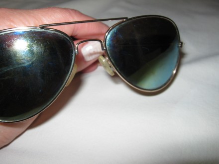 Стильні сонцезахисні підліткові окуляри авіатор дзеркальні унісекс. Металева тон. . фото 9