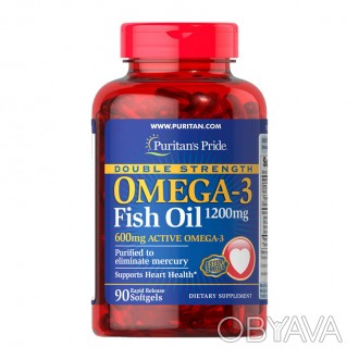 Puritan’s Pride Double Strength Omega-3 Fish Oil – это продукт с омега-3, разраб. . фото 1