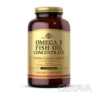 Omega 3 Fish Oil Concentrate от Solgar – натуральный концентрированный рыбий жир. . фото 1