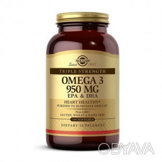 Triple Strength Omega-3 950 mg EPA & DHA – это самая концентрированная омега-3 S. . фото 1