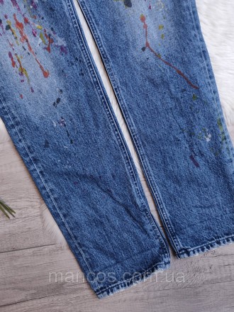 Женские синие джинсы-бойфренды с принтом от Calvin Klein Jeans
Состояние: б/у, в. . фото 6