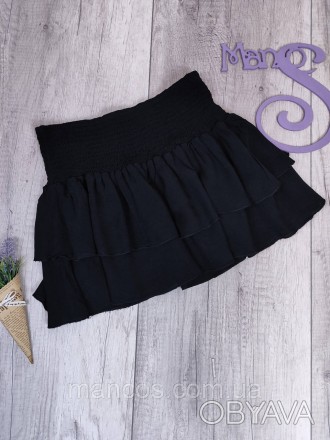 Детская чёрная юбка для девочки 
Состояние: б/у, в хорошем состоянии
Производите. . фото 1