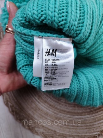 Детская зелёная вязаная шапка H&M 
Состояние: б/у, в идеальном состоянии
Произво. . фото 11