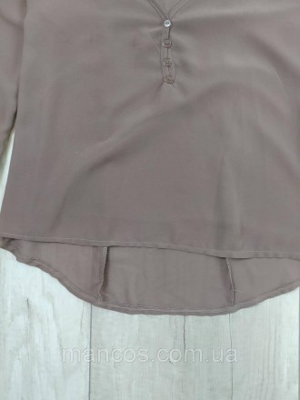 Женская коричневая блуза с длинным рукавом 
Состояние: б/у, в очень хорошем сост. . фото 6