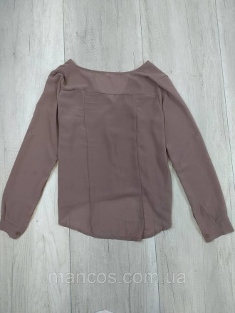 Женская коричневая блуза с длинным рукавом 
Состояние: б/у, в очень хорошем сост. . фото 8