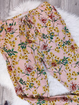 Летние вискозные штаны джоггеры Zara с цветочным принтом 
Состояние: б/у, в отли. . фото 5