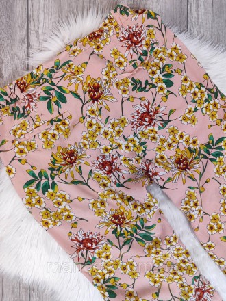 Летние вискозные штаны джоггеры Zara с цветочным принтом 
Состояние: б/у, в отли. . фото 8