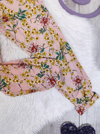 Летние вискозные штаны джоггеры Zara с цветочным принтом 
Состояние: б/у, в отли. . фото 6