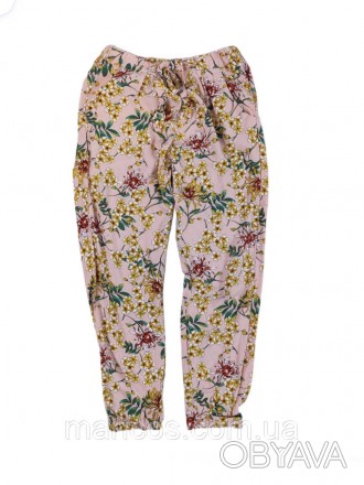 Летние вискозные штаны джоггеры Zara с цветочным принтом 
Состояние: б/у, в отли. . фото 1