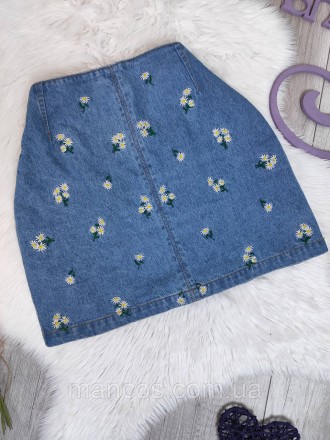 Джинсовая юбка H&M голубая с вышивкой 
Состояние: б/у, в идеальном состоянии 
Пр. . фото 6