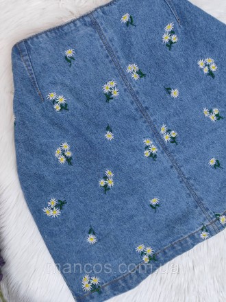 Джинсовая юбка H&M голубая с вышивкой 
Состояние: б/у, в идеальном состоянии 
Пр. . фото 7