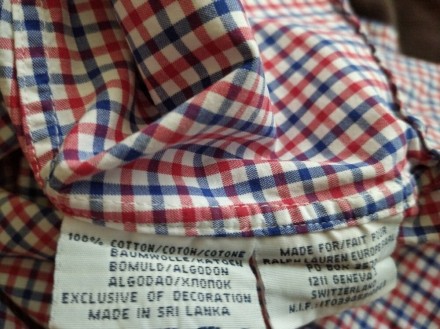 Качественная брендовая мужская рубашка, р.L, Ralph Lauren, Шри-Ланка .
Цвет - к. . фото 10