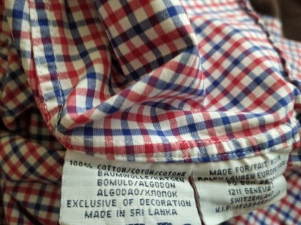 Качественная брендовая мужская рубашка, р.L, Ralph Lauren, Шри-Ланка .
Цвет - к. . фото 6