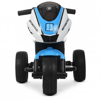 Детский трехколесный мотоцикл BAMBI M 4135EL-1-4 EVA колесах голубой
 
	Два мото. . фото 5