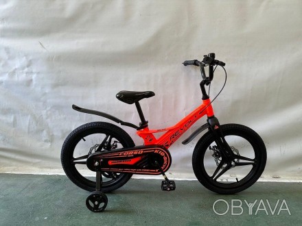 Велосипед детский двухколёсный 18 дюймов магниевый с дисковыми тормозами CORSO R. . фото 1