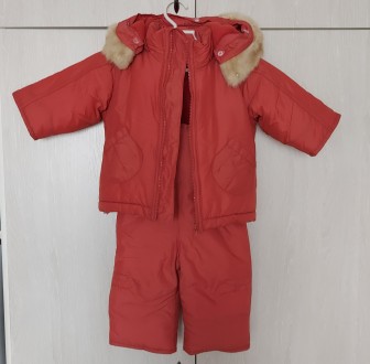 Зимний очень теплый комплект -  куртка и полукомбинезон детский для девочки ( ко. . фото 2