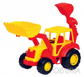 Трактор - екскаватор – незамінна машинка для веселих ігор у пісочниці. Ігр. . фото 1