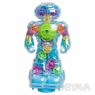 
Дитяча іграшка робот із шестернями прозорий корпус 6038A SHANTOU YISHENG Прозор. . фото 1