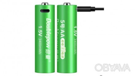 Аккумулятор заряд от micro usb Doublepow AA 14500 1.5V Li-Ion 2260mAh 
 Литий-ио. . фото 1