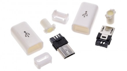 Штекер разборной micro usb белый для замены в кабелях (17397). Ивано-Франковск. фото 1 Штекер разборной micro usb белый для замены в кабелях (17397). Ивано-Франковск. фото 1