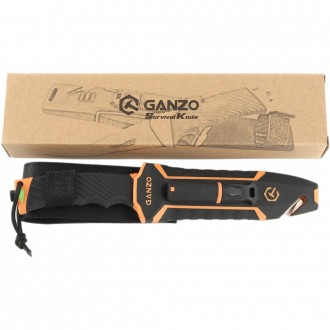 Нож Ganzo G8012V2-OR оранжевый (G8012V2-OR) с паракордом
Описание ножа Ganzo G80. . фото 10