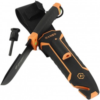 Нож Ganzo G8012V2-OR оранжевый (G8012V2-OR) с паракордом
Описание ножа Ganzo G80. . фото 2