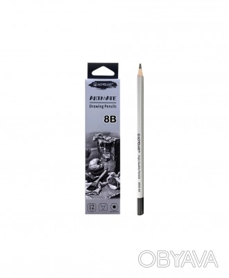 Набор чернографитовых карандашей Acmeliae "Artmate" 8B, 12шт/этик.. . фото 1