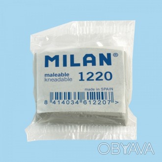 Ластик пластичний "TM MILAN" 3, 7*2, 8*1см, інд. уп. (клячка) 20 шт./етика. . фото 1