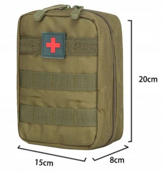 
Армійська аптечка, військова сумка для медикаментів Edibazzar хакі Опис виробу . . фото 7