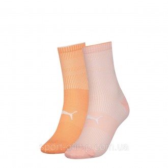 Носки Puma Women's Classic Socks 2-pack light oragne/pink — 103003001-010 отличн. . фото 2