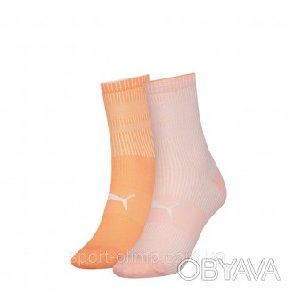 Носки Puma Women's Classic Socks 2-pack light oragne/pink — 103003001-010 отличн. . фото 1