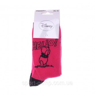 Високі шкарпетки Disney Winnie L Ourson Winnie + Hello Total 1-pack pink — 13896. . фото 3
